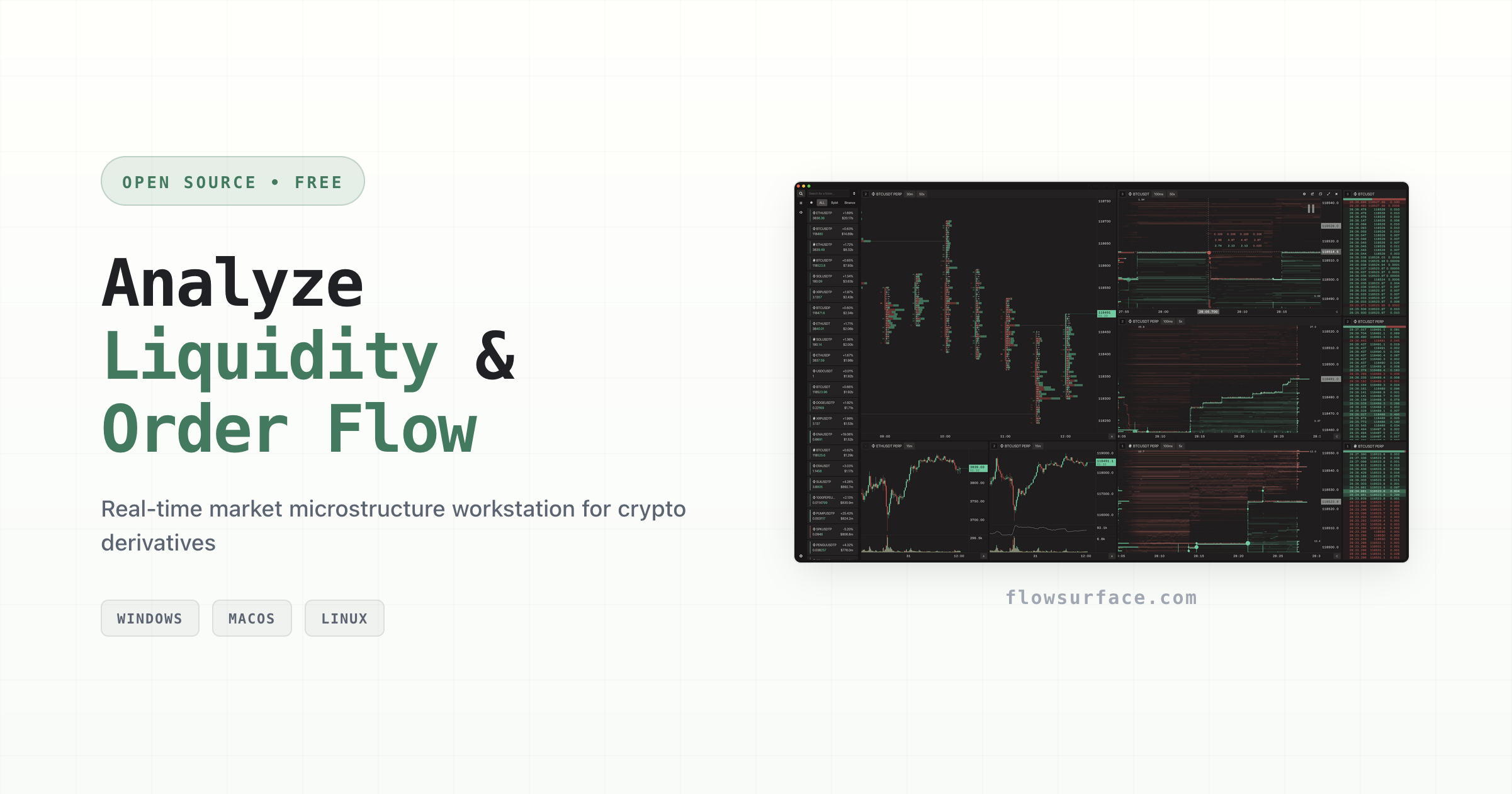 Flowsurface – Open Source Crypto Orderflow